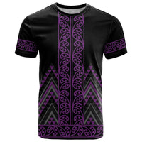 Purple Aotearoa Mangopare Kowhaiwhai and Niho Taniwha T Shirt Maori New Zealand LT14 Purple - Polynesian Pride