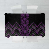 Purple Aotearoa Mangopare Kowhaiwhai and Niho Taniwha Tablecloth Maori New Zealand LT14 Purple - Polynesian Pride