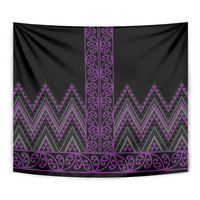 Purple Aotearoa Mangopare Kowhaiwhai and Niho Taniwha Tapestry Maori New Zealand LT14 - Polynesian Pride