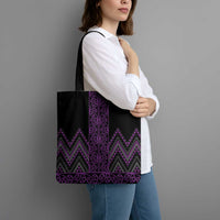 Purple Aotearoa Mangopare Kowhaiwhai Niho Taniwha Tote Bag Maori New Zealand LT14 - Polynesian Pride