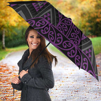 Purple Aotearoa Mangopare Kowhaiwhai Niho Taniwha Umbrella Maori New Zealand LT14 - Polynesian Pride