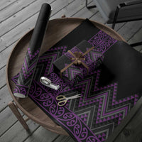 Purple Aotearoa Mangopare Kowhaiwhai and Niho Taniwha Wrapping Paper Maori New Zealand LT14 - Polynesian Pride