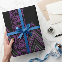 Purple Aotearoa Mangopare Kowhaiwhai and Niho Taniwha Wrapping Paper Maori New Zealand LT14 - Polynesian Pride