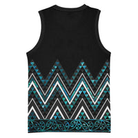 Paua Shell Aotearoa Mangopare Kowhaiwhai Niho Taniwha Basketball Jersey Maori New Zealand LT14 - Polynesian Pride
