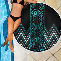 Paua Shell Aotearoa Mangopare Kowhaiwhai and Niho Taniwha Beach Blanket Maori New Zealand LT14 - Polynesian Pride