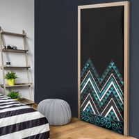 Paua Shell Aotearoa Mangopare Kowhaiwhai Niho Taniwha Door Cover Maori New Zealand LT14 - Polynesian Pride