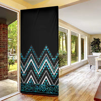 Paua Shell Aotearoa Mangopare Kowhaiwhai Niho Taniwha Door Cover Maori New Zealand LT14 - Polynesian Pride