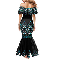 Paua Shell Aotearoa Mangopare Kowhaiwhai and Niho Taniwha Family Matching Mermaid Dress and Hawaiian Shirt Maori New Zealand LT14 - Polynesian Pride