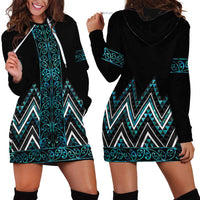 Paua Shell Aotearoa Mangopare Kowhaiwhai and Niho Taniwha Hoodie Dress Maori New Zealand LT14 - Polynesian Pride