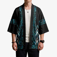Paua Shell Aotearoa Mangopare Kowhaiwhai Niho Taniwha Kimono Maori New Zealand LT14 - Polynesian Pride