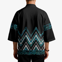 Paua Shell Aotearoa Mangopare Kowhaiwhai Niho Taniwha Kimono Maori New Zealand LT14 - Polynesian Pride