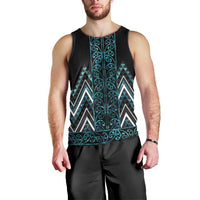 Paua Shell Aotearoa Mangopare Kowhaiwhai and Niho Taniwha Men Tank Top Maori New Zealand LT14 - Polynesian Pride