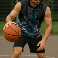 Paua Shell Aotearoa Mangopare Kowhaiwhai Niho Taniwha Sleeveless Hoodie Maori New Zealand LT14 - Polynesian Pride