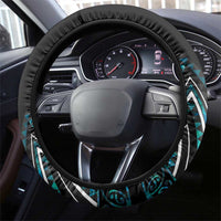 Paua Shell Aotearoa Mangopare Kowhaiwhai and Niho Taniwha Steering Wheel Cover Maori New Zealand LT14 - Polynesian Pride