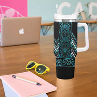 Paua Shell Aotearoa Mangopare Kowhaiwhai and Niho Taniwha Tumbler With Handle Maori New Zealand LT14 - Polynesian Pride