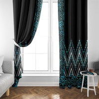 Paua Shell Aotearoa Mangopare Kowhaiwhai and Niho Taniwha Window Curtain Maori New Zealand LT14 - Polynesian Pride