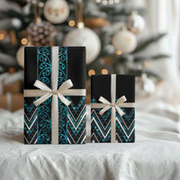 Paua Shell Aotearoa Mangopare Kowhaiwhai and Niho Taniwha Wrapping Paper Maori New Zealand LT14 - Polynesian Pride