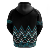 Paua Shell Aotearoa Mangopare Kowhaiwhai and Niho Taniwha Zip Hoodie Maori New Zealand LT14 - Polynesian Pride