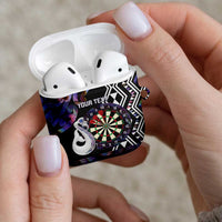 Personalised New Zealand Darts AirPods Case Ngutukaka Manaia Taniko Luxury Purple LT14 - Polynesian Pride