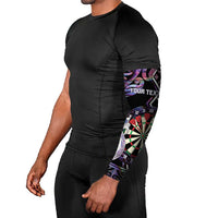 Personalised New Zealand Darts Arm Sleeves Ngutukaka Manaia Taniko Luxury Purple LT14 - Polynesian Pride