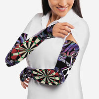 Personalised New Zealand Darts Arm Sleeves Ngutukaka Manaia Taniko Luxury Purple LT14 - Polynesian Pride
