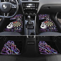 Personalised New Zealand Darts Car Mats Ngutukaka Manaia Taniko Luxury Purple LT14 Set 4pcs Purple - Polynesian Pride