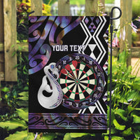 Personalised New Zealand Darts Garden Flag Ngutukaka Manaia Taniko Luxury Purple LT14 Garden Flag Purple - Polynesian Pride