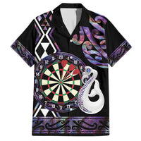 Personalised New Zealand Darts Hawaiian Shirt Ngutukaka Manaia Taniko Luxury Purple LT14 Purple - Polynesian Pride