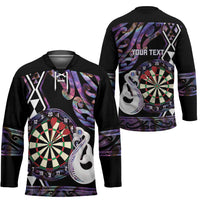 Personalised New Zealand Darts Hockey Jersey Ngutukaka Manaia Taniko Luxury Purple LT14 - Polynesian Pride