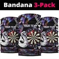 Personalised New Zealand Darts Neck Gaiter Ngutukaka Manaia Taniko Luxury Purple LT14 package One Size: 25*50cm Purple - Polynesian Pride