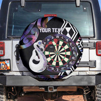 Personalised New Zealand Darts Spare Tire Cover Ngutukaka Manaia Taniko Luxury Purple LT14 Purple - Polynesian Pride