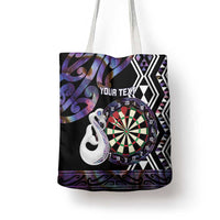 Personalised New Zealand Darts Tote Bag Ngutukaka Manaia Taniko Luxury Purple LT14 - Polynesian Pride