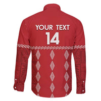 Custom Tonga Rugby 2024 Family Matching Off Shoulder Short Dress and Hawaiian Shirt Go Champions Ikale Tahi Ngatu Pattern LT14 - Polynesian Pride