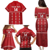 Custom Tonga Rugby 2024 Family Matching Puletasi and Hawaiian Shirt Go Champions Ikale Tahi Ngatu Pattern LT14 - Polynesian Pride