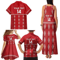 Custom Tonga Rugby 2024 Family Matching Tank Maxi Dress and Hawaiian Shirt Go Champions Ikale Tahi Ngatu Pattern LT14 - Polynesian Pride