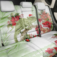Pastel Green Hawaii Chameleon Christmas Back Car Seat Cover Mele Kalikimaka Kakau - Watercolor LT14 - Polynesian Pride