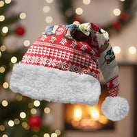 Hawaii Christmas Six Seven Christmas Santa Hat Mele Kalikimaka Funny Santa 67 Gen Alpha Slang LT14 With Fur Red - Polynesian Pride