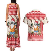 Hawaii Christmas Six Seven Couples Matching Tank Maxi Dress and Hawaiian Shirt Mele Kalikimaka Funny Santa 67 Gen Alpha Slang LT14 - Polynesian Pride