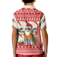 Hawaii Christmas Six Seven Kid Polo Shirt Mele Kalikimaka Funny Santa 67 Gen Alpha Slang LT14 - Polynesian Pride