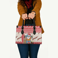 Hawaii Christmas Six Seven Leather Bag Mele Kalikimaka Funny Santa 67 Gen Alpha Slang - Polynesian Pride