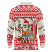 Hawaii Christmas Six Seven Long Sleeve Polo Shirt Mele Kalikimaka Funny Santa 67 Gen Alpha Slang LT14 - Polynesian Pride