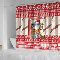 Hawaii Christmas Six Seven Shower Curtain Mele Kalikimaka Funny Santa 67 Gen Alpha Slang LT14 - Polynesian Pride