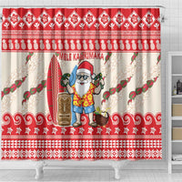 Hawaii Christmas Six Seven Shower Curtain Mele Kalikimaka Funny Santa 67 Gen Alpha Slang LT14 - Polynesian Pride