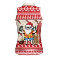 Hawaii Christmas Six Seven Women Sleeveless Polo Shirt Mele Kalikimaka Funny Santa 67 Gen Alpha Slang LT14 - Polynesian Pride