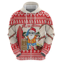 Hawaii Christmas Six Seven Zip Hoodie Mele Kalikimaka Funny Santa 67 Gen Alpha Slang LT14 - Polynesian Pride