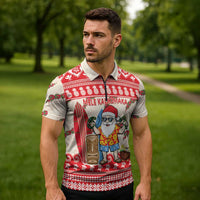 Hawaii Christmas Six Seven Zipper Polo Shirt Mele Kalikimaka Funny Santa 67 Gen Alpha Slang LT14 - Polynesian Pride