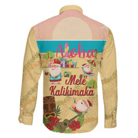 Aloha Hawaii Mele Kalikimaka Family Matching Tank Maxi Dress and Hawaiian Shirt Beachy Funny Santa Hawaiian Lei LT14 - Polynesian Pride