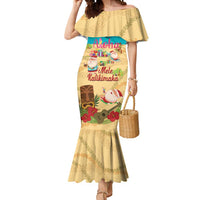 Aloha Hawaii Mele Kalikimaka Mermaid Dress Beachy Funny Santa Hawaiian Lei LT14 Women Yellow - Polynesian Pride
