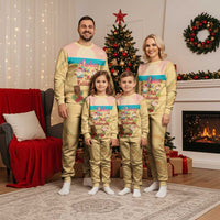 Aloha Hawaii Mele Kalikimaka Christmas Pajama Set Beachy Funny Santa Hawaiian Lei LT14 - Polynesian Pride