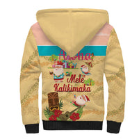 Aloha Hawaii Mele Kalikimaka Sherpa Hoodie Beachy Funny Santa Hawaiian Lei LT14 - Polynesian Pride